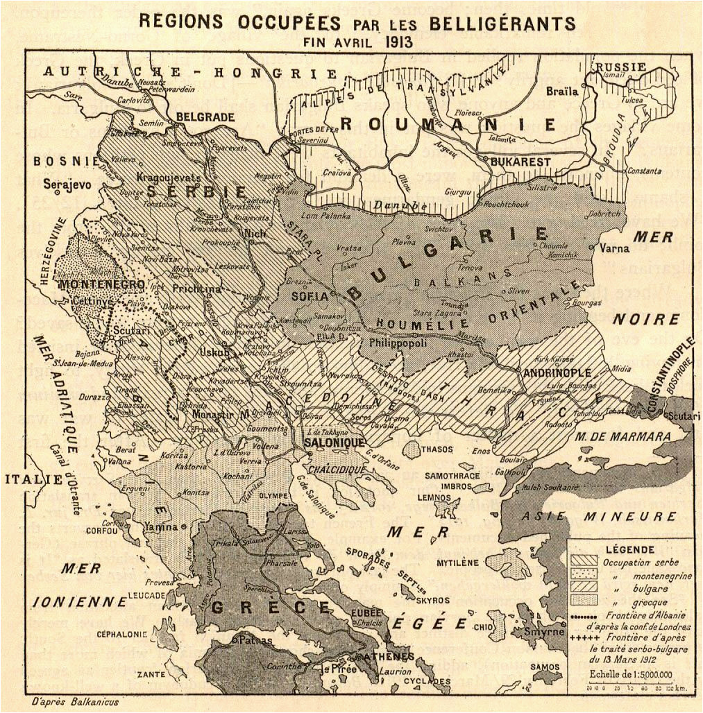 regions occupees par les belligerants fin avril 1913 first