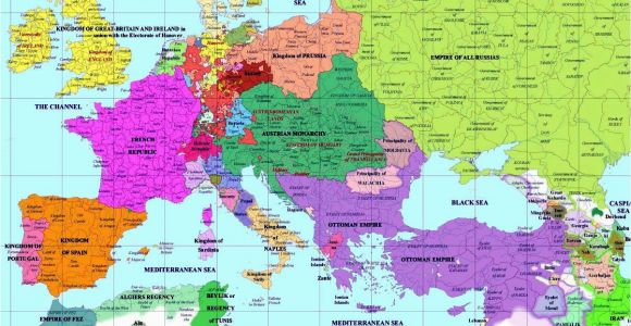 1800s Map Of Europe European History Map 1800 Ad Historical Maps Europe Map