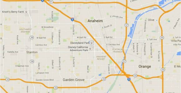 Anaheim California On A Map Maps Of Disneyland Resort In Anaheim California