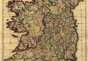 Antique Maps Of Ireland Hd Vintage Ireland Map Oil Painting Print On Canvas Retro