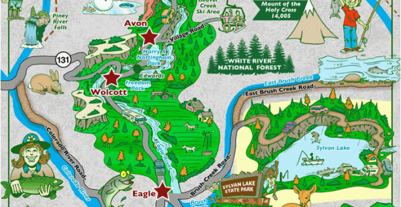 Avon Colorado Map Eagle River Vail area Fishing Map Colorado Vacation Directory