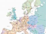 Backpack Europe Map Train Map for Europe Rail Traveled In 1989 with My Ill