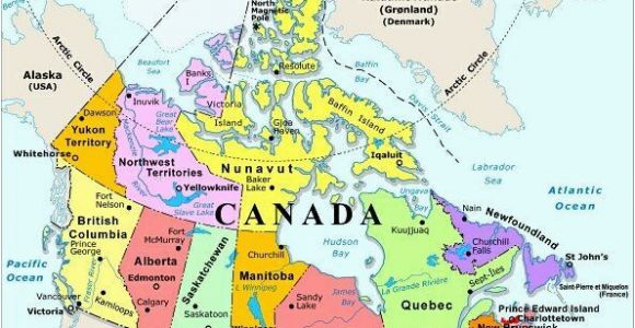 Bodies Of Water In Canada Map Map Of Canada with Capital Cities and Bodies Of Water thats