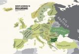 Bulgaria On Europe Map Europe According to Bulgaria Print Euro asian Maps Funny