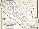 California Ranchos Map Ralph Rambo S Hand Drawn Map Of Santa Clara Valley Ranchos During