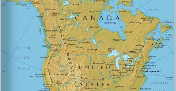 Canada America Border Map the Map Shows the States Of north America Canada Usa and Mexico