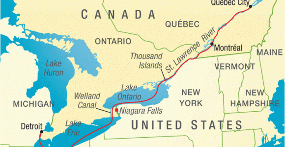 Canada Map St Lawrence River Us Map with St Lawrence River