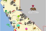 Canada Road Trip Trip Planner Map the Ultimate Road Trip Map Of Places to Visit In California Travel