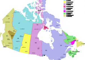 Canada Time Zone Map Printable Canada Time Zone Map with Provinces with Cities with