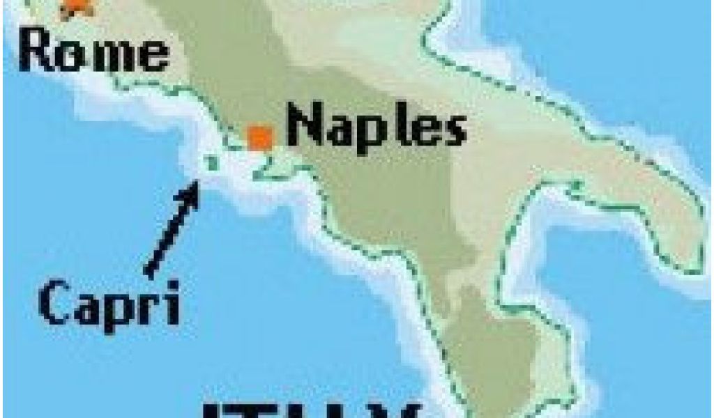 Capri Island Italy Map