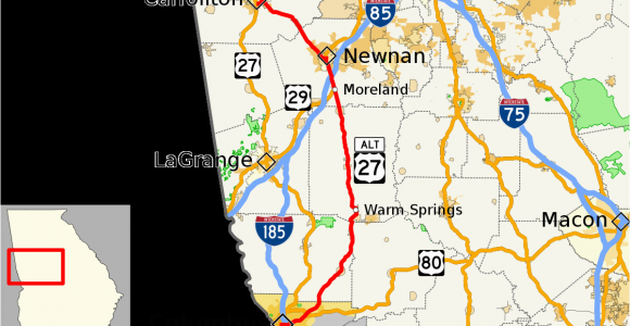 Carrollton Georgia Map U S Route 27 Alternate Georgia Wikivividly