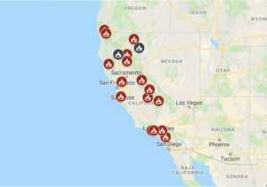Carson California Map Map See where Wildfires are Burning In California Nbc southern