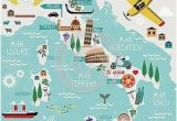 Cartoon Map Of Italy Cartoon Map Of Italy Printable Italian Tidbits In 2019 Italy