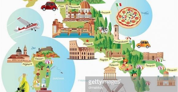 Cartoon Map Of Italy Travel Infographic Travel and Trip Infographic Cartoon Map Of