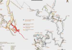 Caves In Tennessee Map Caves In Colorado Map A Map Of Krubera Cave the Deepest Cave On