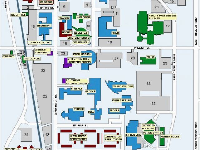 Central Michigan Campus Map