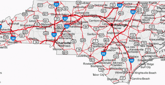 Central north Carolina Map Map Of north Carolina Cities north Carolina Road Map