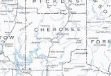 Cherokee County Georgia Map County Of Cherokee Georgiainfo