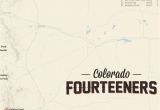 Colorado Fourteeners Map Amazon Com 58 Colorado 14ers Map 18×24 Poster Gray Posters Prints