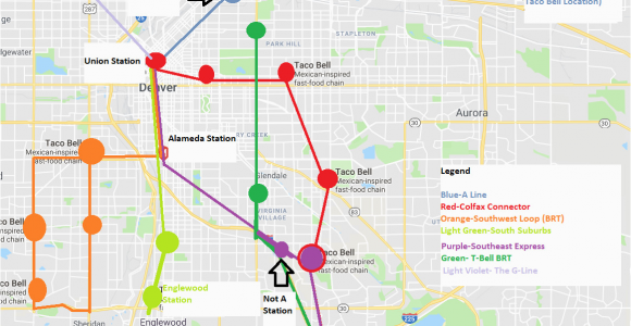 Colorado Light Rail Map Rtd Lightrail Brt Lines if Each Station Was at A Non Combination