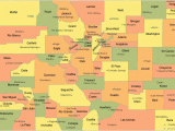 Colorado Map with County Lines Colorado County Map