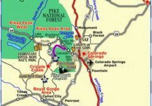 Colorado Rockies Map Cheyenne to Colorado Springs Left to Right as Seen From Above at