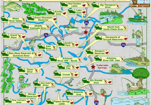 Colorado Springs attractions Map Colorado Map Of Fishing In Rivers Lakes Streams Reservoirs