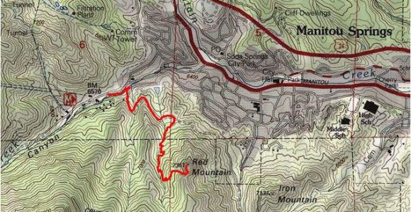 Colorado Springs Trail Map Red Mountain Hiking Pinterest Hiking Mountains and Mountain