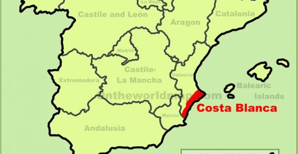 Costa Blanca Spain Map Costa Blanca Maps Spain Maps Of Costa Blanca