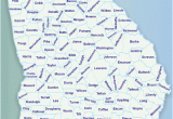 County Map Of Georgia with Cities Georgia Counties Map