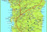 Detailed Map Of Italy In English Large Detailed Map Of Sardinia with Cities towns and Roads