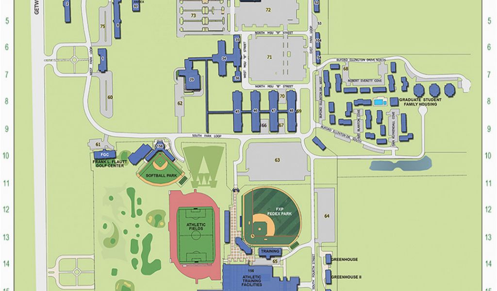 Eastern Michigan Campus Map the University Of Memphis Main Campus Map ...