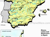 Eastern Spain Map Rivers Lakes and Resevoirs In Spain Map 2013 General Reference