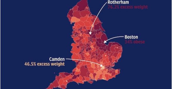 England Population Density Map England S Obesity Hotspots How Does Your area Compare