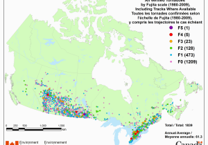 Environment Canada Radar Maps Canadian National tornado Database Verified events 1980 2009