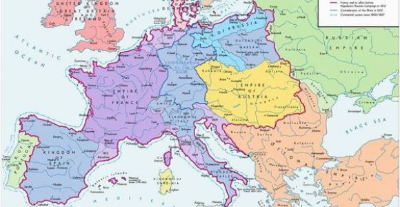 Europe Map 1812 A Map Of Europe In 1812 at the Height Of the Napoleonic