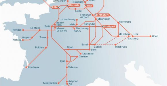 Europe Rail Pass Map Planning Your Trip by Rail In Europe