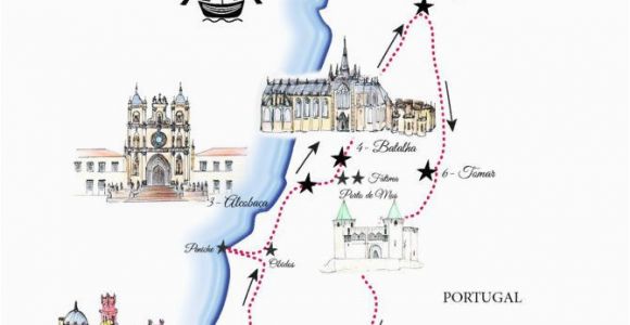 Europe Trip Planner Map Portugal Road Trip Map A Road Trip Itinerary Around Lisbon
