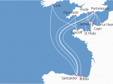 Ferry Crossings to France Map Maps Driving Directions Santander Portsmouth