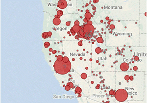 Fires oregon Map Wildfires In the United States Data Visualization by Ecowest org