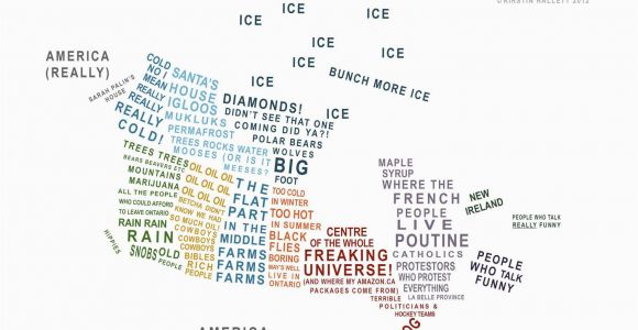 Foot Mapping Canada Canada A Map In Words Just because Canadian Stereotypes