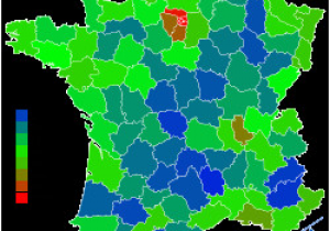 France Population Density Map List Of French Departments by Population Wikipedia