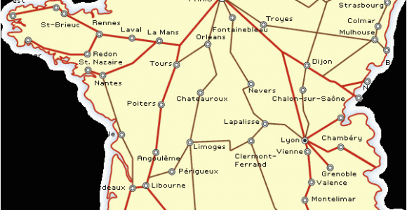 France Rail Network Map France Railways Map and French Train Travel Information