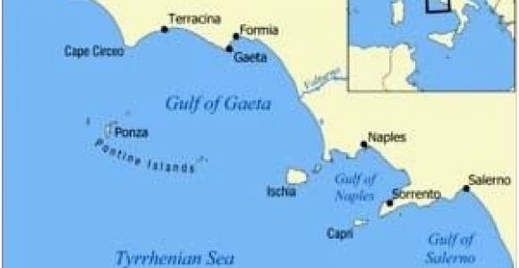 Gaeta Italy Map isole Pontine Ponza Palmarola Zannone Italia Gaeta Gaeta