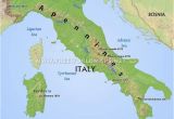 Gaeta Italy Map Simple Italy Physical Map Mountains Volcanoes Rivers islands