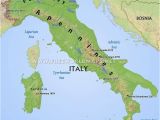 Geographic Map Of Italy Simple Italy Physical Map Mountains Volcanoes Rivers islands