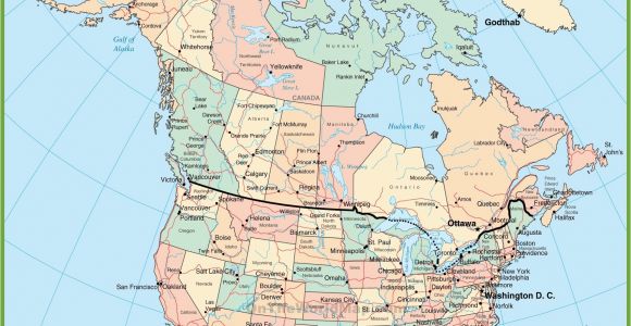 Geographical Map Of Usa and Canada Usa and Canada Map