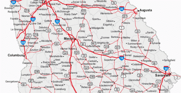 Georgia County Map with Cities and Roads Map Of Georgia Cities Georgia Road Map