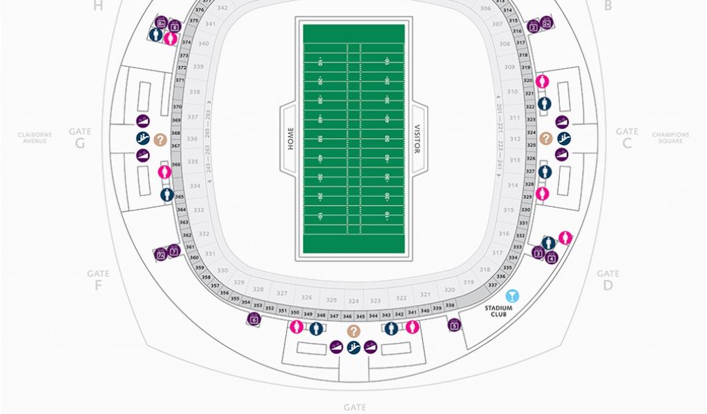 Mercedes Benz Superdome Seating Chart For Football