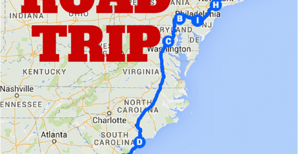 Georgia East Coast Map the Best Ever East Coast Road Trip Itinerary Road Trip Ideas